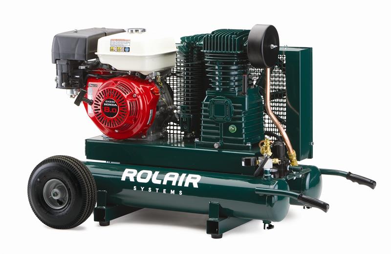 rolair 7722HK28 270 cc 9 hp honda gas portable belt drive air